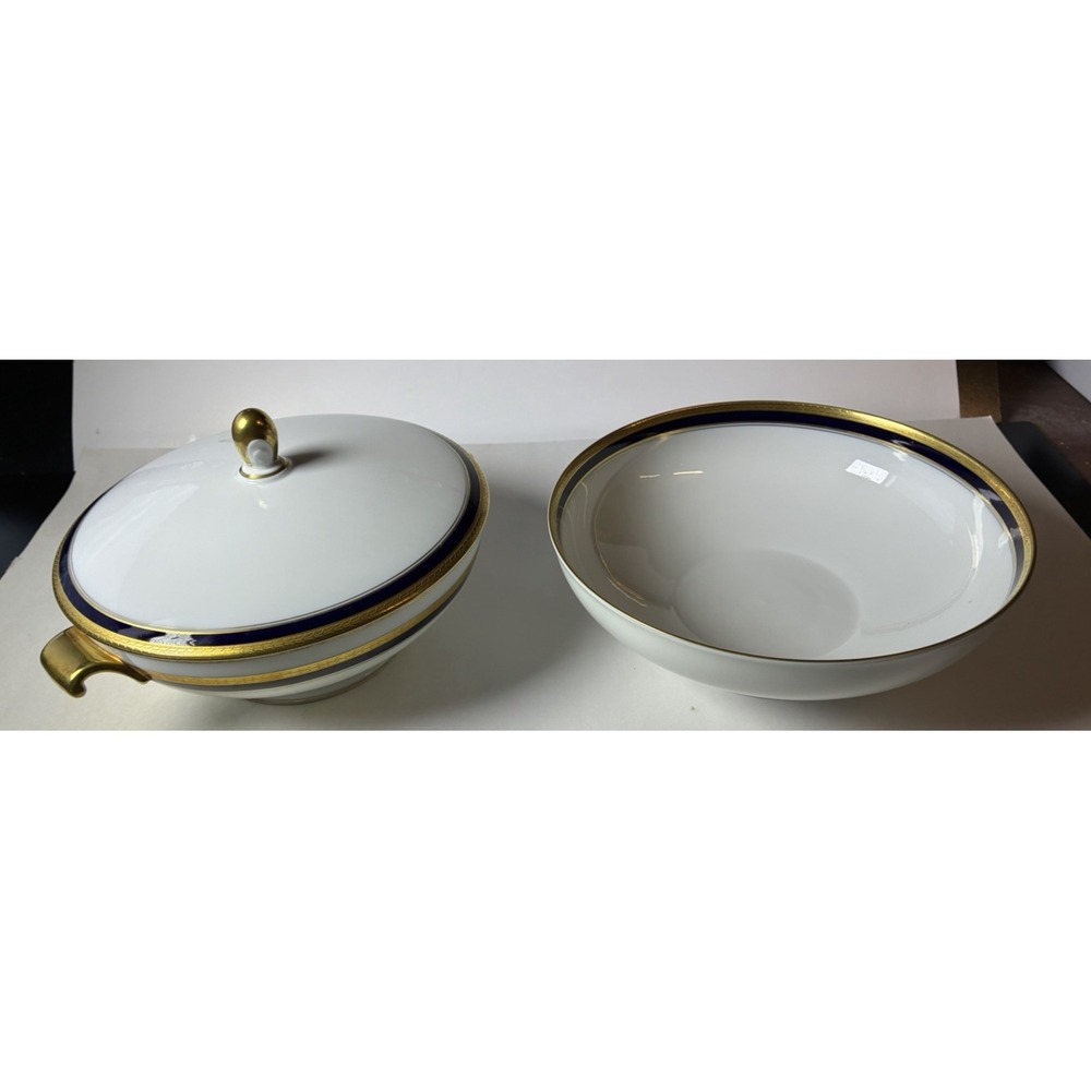 Rosenthal Germany Eminence Cobalt Blue and Gold Serving Dishes One w/Lid (21A)